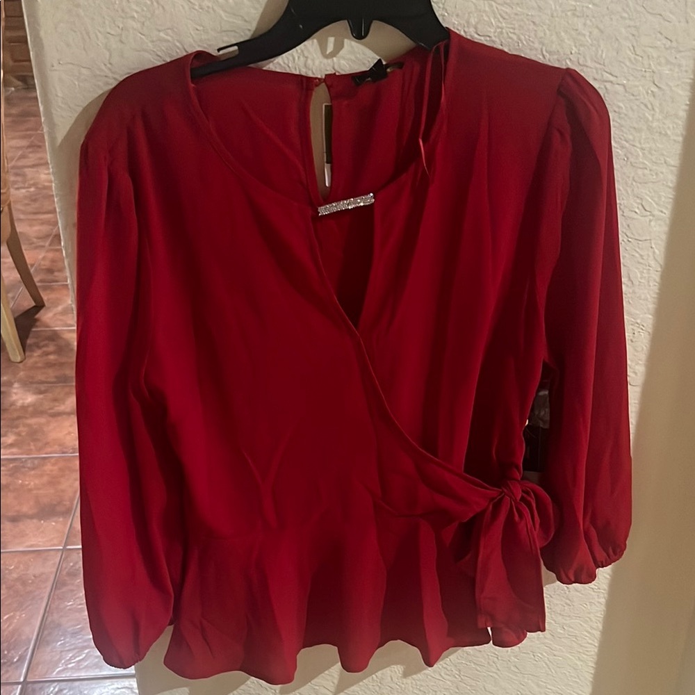 Elegant Red Women's Top